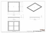 24x29 Classic Drop-in Air Vent, Flush Floor-Matching, All Metal, Floor Vent Cover