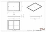 24x30 Classic Drop-in Air Vent, Flush Floor-Matching, All Metal, Floor Vent Cover