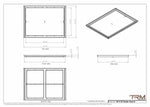 24x32 Classic Drop-in Air Vent, Flush Floor-Matching, All Metal, Floor Vent Cover