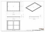 24x33 Classic Drop-in Air Vent, Flush Floor-Matching, All Metal, Floor Vent Cover