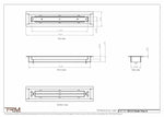 2x12.5 - Classic Drop-in Air Vent, Flush Floor-Matching, All Metal, Floor Vent Cover - TRM Metal  12.5x2