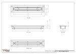 2x13.5 - Classic Drop-in Air Vent, Flush Floor-Matching, All Metal, Floor Vent Cover - TRM Metal  13.5x2