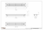 2x14.5 - Classic Drop-in Air Vent, Flush Floor-Matching, All Metal, Floor Vent Cover - TRM Metal  14.5x2