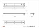2x17.5 - Classic Drop-in Air Vent, Flush Floor-Matching, All Metal, Floor Vent Cover - TRM Metal  17.5x2