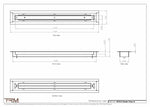 2x18.5 - Classic Drop-in Air Vent, Flush Floor-Matching, All Metal, Floor Vent Cover - TRM Metal  18.5x2