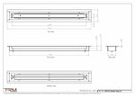 2x19.5 - Classic Drop-in Air Vent, Flush Floor-Matching, All Metal, Floor Vent Cover - TRM Metal  19.5x2