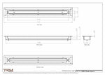 2x20.5 - Classic Drop-in Air Vent, Flush Floor-Matching, All Metal, Floor Vent Cover - TRM Metal  20.5x2