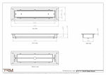 3.5x14 - Classic Drop-in Air Vent, Flush Floor-Matching, All Metal, Floor Vent Cover - TRM Metal  14x3.5
