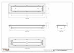 3.5x15.5 - Classic Drop-in Air Vent, Flush Floor-Matching, All Metal, Floor Vent Cover - TRM Metal  15.5x3.5