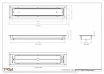 3.5x17.5 - Classic Drop-in Air Vent, Flush Floor-Matching, All Metal, Floor Vent Cover - TRM Metal  17.5x3.5
