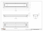 3.5x18.5 - Classic Drop-in Air Vent, Flush Floor-Matching, All Metal, Floor Vent Cover - TRM Metal  18.5x3.5