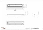 3.5x19 - Classic Drop-in Air Vent, Flush Floor-Matching, All Metal, Floor Vent Cover - TRM Metal  19x3.5