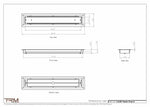 3.5x20 - Classic Drop-in Air Vent, Flush Floor-Matching, All Metal, Floor Vent Cover - TRM Metal  20x3.5