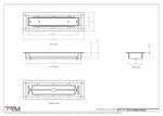 3x11.5 - Classic Drop-in Air Vent, Flush Floor-Matching, All Metal, Floor Vent Cover - TRM Metal  11.5x3