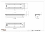 3x13.5 - Classic Drop-in Air Vent, Flush Floor-Matching, All Metal, Floor Vent Cover - TRM Metal  13.5x3