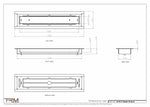3x14.5 - Classic Drop-in Air Vent, Flush Floor-Matching, All Metal, Floor Vent Cover - TRM Metal  14.5x3