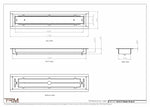 3x16.5 - Classic Drop-in Air Vent, Flush Floor-Matching, All Metal, Floor Vent Cover - TRM Metal  16.5x3