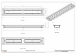 3x21 Classic Drop-in Air Vent, Flush Floor-Matching, All Metal, Floor Vent Cover (21x3)