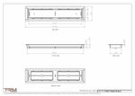 4.5x21 - Classic Drop-in Air Vent, Flush Floor-Matching, All Metal, Floor Vent Cover - TRM Metal  21x4.5