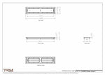 4.5x22.5 - Classic Drop-in Air Vent, Flush Floor-Matching, All Metal, Floor Vent Cover - TRM Metal  22.5x4.5