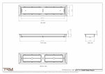 4.5x22 - Classic Drop-in Air Vent, Flush Floor-Matching, All Metal, Floor Vent Cover - TRM Metal  22x4.5