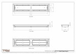4.5x23 - Classic Drop-in Air Vent, Flush Floor-Matching, All Metal, Floor Vent Cover - TRM Metal  23x4.5