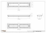 4.5x24 - Classic Drop-in Air Vent, Flush Floor-Matching, All Metal, Floor Vent Cover - TRM Metal  24x4.5