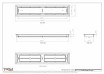 4.5x25 - Classic Drop-in Air Vent, Flush Floor-Matching, All Metal, Floor Vent Cover - TRM Metal  25x4.5