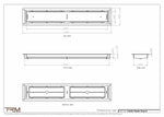 4.5x26 - Classic Drop-in Air Vent, Flush Floor-Matching, All Metal, Floor Vent Cover - TRM Metal  26x4.5