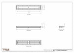 4.5x27.5 - Classic Drop-in Air Vent, Flush Floor-Matching, All Metal, Floor Vent Cover - TRM Metal  27.5x4.5