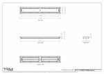 4.5x31.5 - Classic Drop-in Air Vent, Flush Floor-Matching, All Metal, Floor Vent Cover - TRM Metal  31.5x4.5