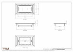 4.5x8 - Classic Drop-in Air Vent, Flush Floor-Matching, All Metal, Floor Vent Cover - TRM Metal  8x4.5