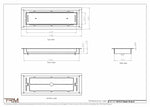 4x12.5 - Classic Drop-in Air Vent, Flush Floor-Matching, All Metal, Floor Vent Cover - TRM Metal  12.5x4