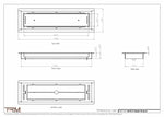 4x14.5 - Classic Drop-in Air Vent, Flush Floor-Matching, All Metal, Floor Vent Cover - TRM Metal  14.5x4