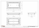 5.5x11 - Classic Drop-in Air Vent, Flush Floor-Matching, All Metal, Floor Vent Cover - TRM Metal  11x5.5
