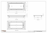 5.5x12 - Classic Drop-in Air Vent, Flush Floor-Matching, All Metal, Floor Vent Cover - TRM Metal  12x5.5