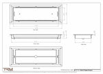 5.5x16 - Classic Drop-in Air Vent, Flush Floor-Matching, All Metal, Floor Vent Cover - TRM Metal  16x5.5