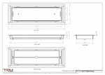 5.5x17 - Classic Drop-in Air Vent, Flush Floor-Matching, All Metal, Floor Vent Cover - TRM Metal  17x5.5