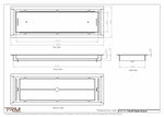 5.5x18 - Classic Drop-in Air Vent, Flush Floor-Matching, All Metal, Floor Vent Cover - TRM Metal  18x5.5
