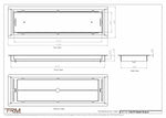 5.5x19 - Classic Drop-in Air Vent, Flush Floor-Matching, All Metal, Floor Vent Cover - TRM Metal  19x5.5