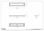 5.5x28.5 - Classic Drop-in Air Vent, Flush Floor-Matching, All Metal, Floor Vent Cover - TRM Metal  28.5x5.5