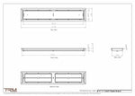 5.5x31 - Classic Drop-in Air Vent, Flush Floor-Matching, All Metal, Floor Vent Cover - TRM Metal  31x5.5