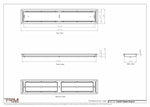 5.5x33 - Classic Drop-in Air Vent, Flush Floor-Matching, All Metal, Floor Vent Cover - TRM Metal  33x5.5