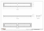 5.5x42 - Classic Drop-in Air Vent, Flush Floor-Matching, All Metal, Floor Vent Cover - TRM Metal  42x5.5