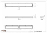 5.5x49 - Classic Drop-in Air Vent, Flush Floor-Matching, All Metal, Floor Vent Cover - TRM Metal  49x5.5