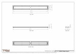 5.5x53.5 - Classic Drop-in Air Vent, Flush Floor-Matching, All Metal, Floor Vent Cover - TRM Metal  53.5x5.5