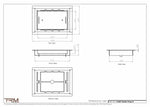 5.5x8 - Classic Drop-in Air Vent, Flush Floor-Matching, All Metal, Floor Vent Cover - TRM Metal  8x5.5