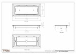5x11.5 - Classic Drop-in Air Vent, Flush Floor-Matching, All Metal, Floor Vent Cover - TRM Metal  11.5x5