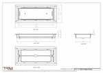 5x12.5 - Classic Drop-in Air Vent, Flush Floor-Matching, All Metal, Floor Vent Cover - TRM Metal  12.5x5