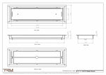5x17.5 - Classic Drop-in Air Vent, Flush Floor-Matching, All Metal, Floor Vent Cover - TRM Metal  17.5x5